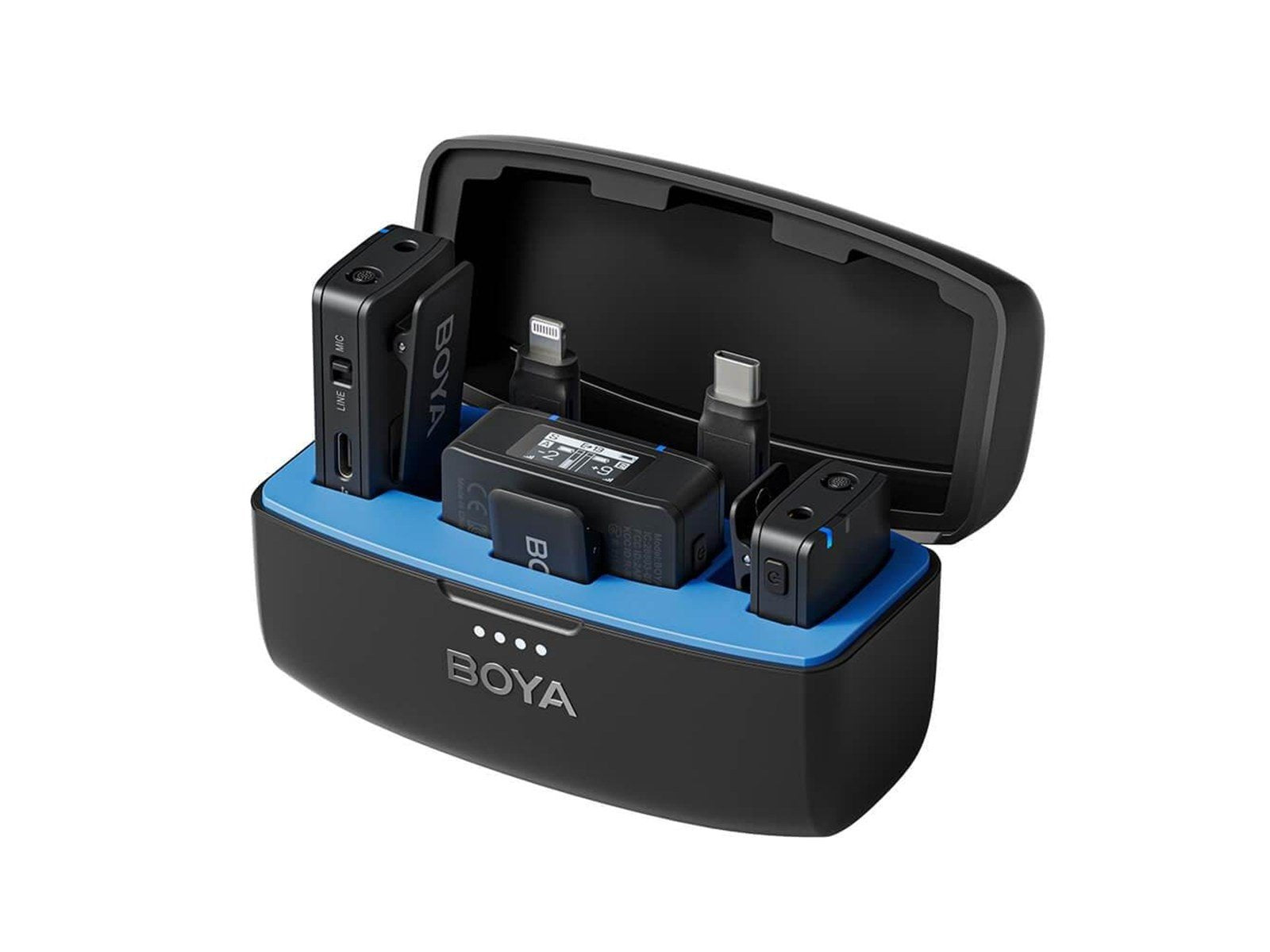 BOYA Wireless 2.4GHz Microphone x2 MIC 3.5mm TRS Lightning USB-C BOYA Wireless 2.4GHz Microphone x2 MIC 3.5mm TRS Lightning USB-C